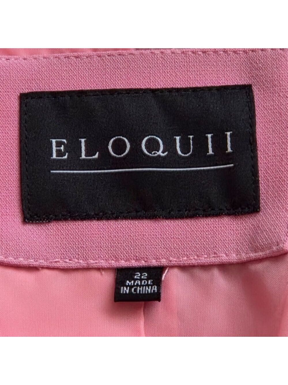 ELOQUII Barbiecore Pink Double Breasted Longline Blazer 22 Plus - Picture 2 of 6